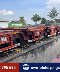lô rơ mooc xương cũ cimc 3 trục 40 feet tải cao 33.4 tấn 12 gù