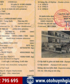 Sổ đăng kiểm mooc xương FULLTIME cũ