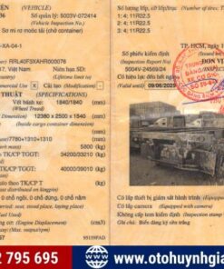 Sổ đăng kiểm mooc xương KCT đời 2017 cũ