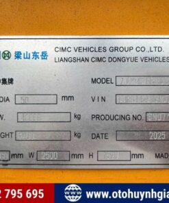 Thông số mooc cổ cò Cimc Patec 50Feet phiên bản 2025