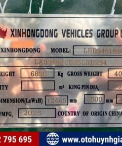 Thông số mooc sàn Patec Xinhongdong 40 feet tải 32.2 tấn 2025 mới