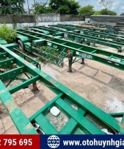 Thanh lý lô hàng 7 chiếc mooc xương KCT 3 trục 40 feet siêu lướt 90%
