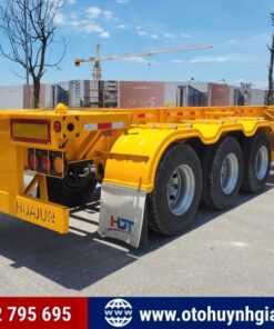 Mooc xương Cimc Huajun 3 trục 45Feet tải 33 tấn siêu cứng cáp