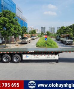 Rơ mooc sàn Cimc Huajun 3 trục chiều dài vượt trội 14m