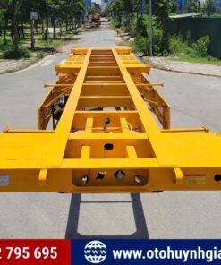 Rơ mooc xương Cimc Huajun 3 trục 45 feet tải 33 tấn mới