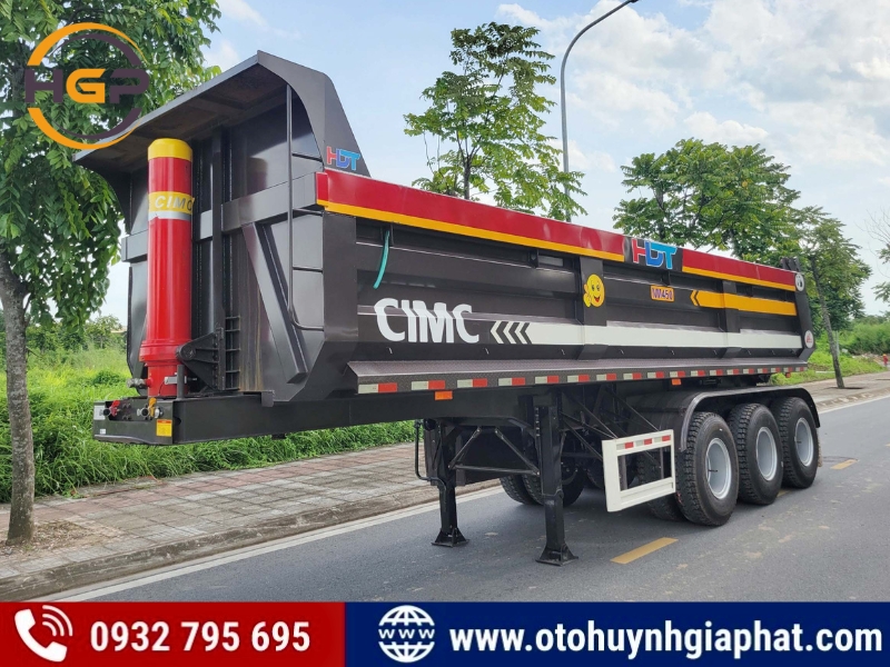 Rơ mooc ben tự đổ Cimc Huajun tải 28.8 tấn mới