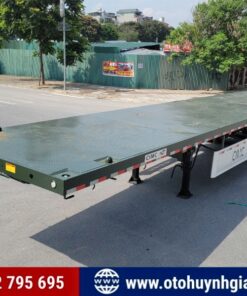Phân phối cả nước - Rơ mooc sàn Cimc Huajun 3 trục 45 feet tải 31.25 tấn mới