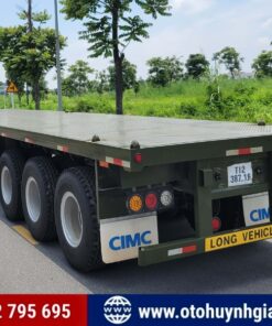 Rơ mooc sàn 3 trục 40 feet CIMC HUAJUN - Lốp có săm tải 31.85 tấn