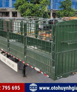 Hàng sẵn - Rơ mooc lồng khung mui CIMC HUAJUN cao 4m tải 32 tấn