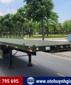 Rơ mooc sàn 3 trục 40 feet CIMC HUAJUN 12 khóa gù - Lốp có săm