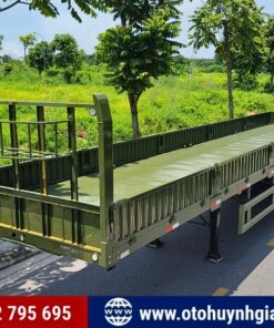 Mooc sàn lửng CIMC HUAJUN 3 trục 40 feet 2025 mới - Loại lốp không săm
