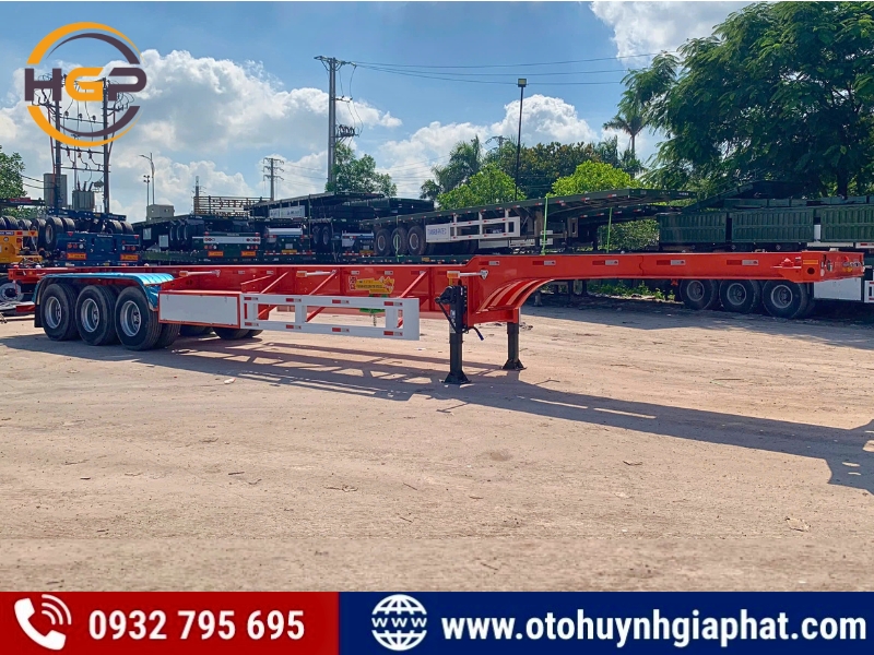 Sơ mi rơ mooc cổ cò Xinhongdong Patec 3 trục dài 14m tải 33.25 tấn mới