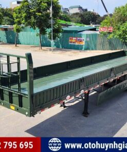Mooc sàn lửng CIMC HUAJUN 3 trục 40 feet 2025 mới - Loại lốp có săm