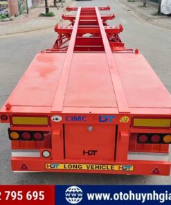 Mặt sau mooc xương CIMC HUAJUN 3 trục 40 Ft sản xuất 2025 mới