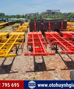 Dàn mooc xương Cimc Huajun 2 dí 40 feet siêu cứng cáp