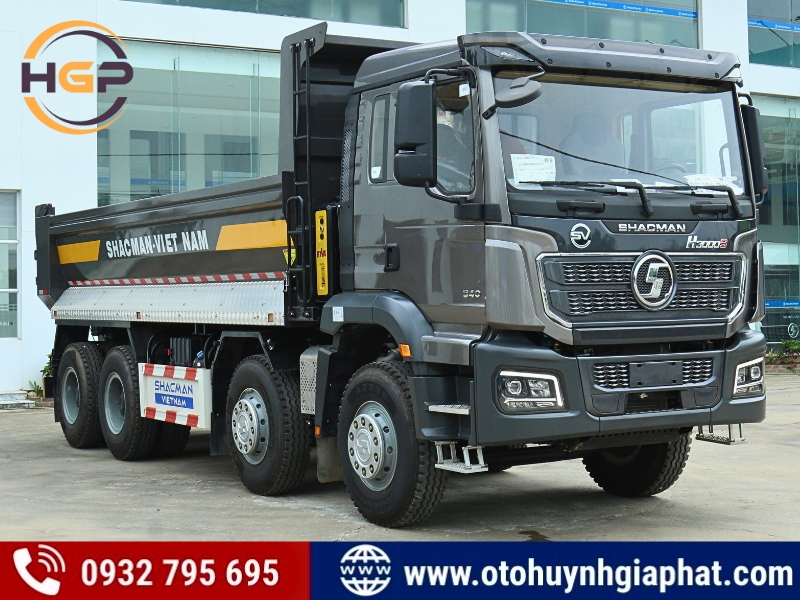 Xe ben Shacman 4 chân H3000S Weichai 340HP mới
