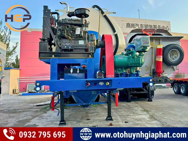 Ngoại thất của mooc bồn xi téc chở xi măng HUAYUDA