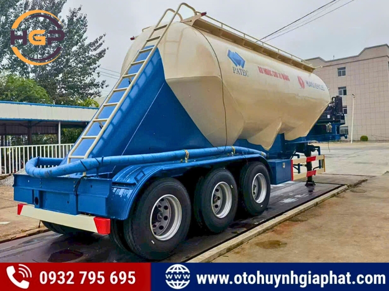 Mooc bồn xi téc chở xi măng HUAYUDA dung tích khủng