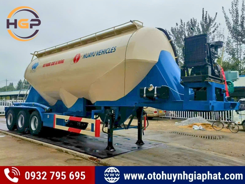 Mooc bồn xi téc chở xi măng HUAYUDA siêu cứng cáp
