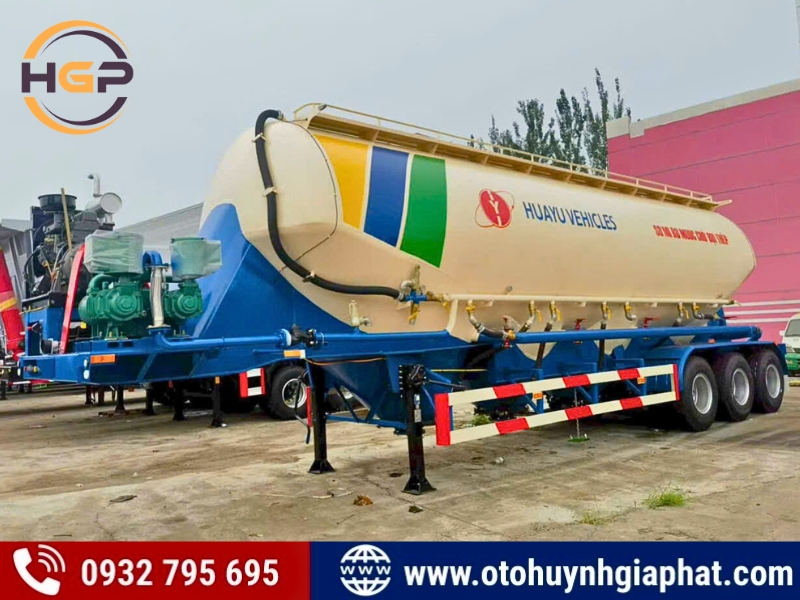 Rơ mooc bồn xi téc chở xi măng HUAYUDA 45.5m3