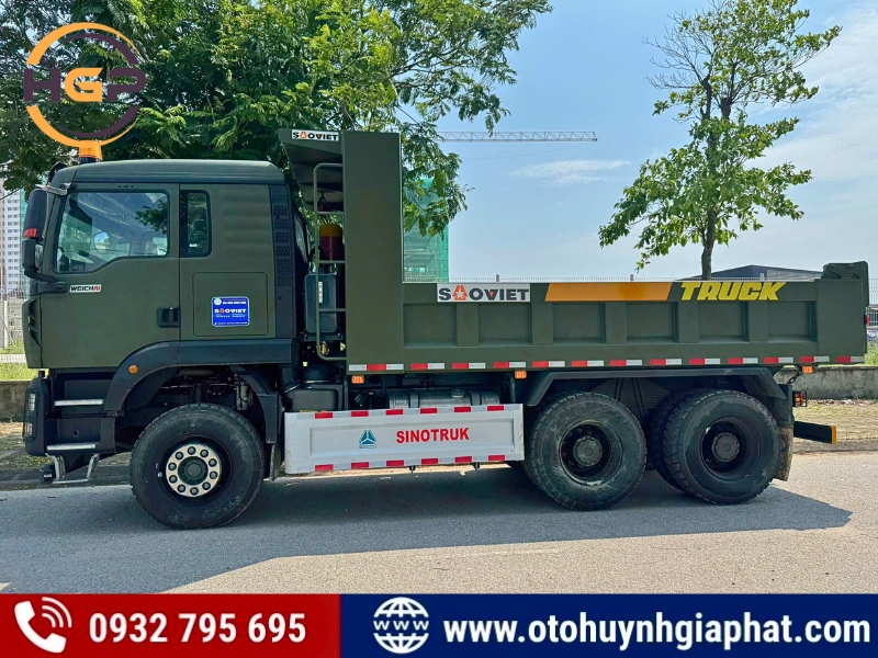 Xe tải ben 3 chân Howo TX động cơ 400HP siêu khỏe