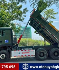 Xe tải ben tự đổ Howo TX400 thùng vuông 3 chân siêu chắc chắn