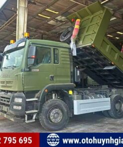 Xe tải ben 3 chân Howo TX thùng vuông động cơ 400HP