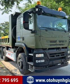 Xe tải ben 3 chân Howo TX400 thùng vuông cầu dầu