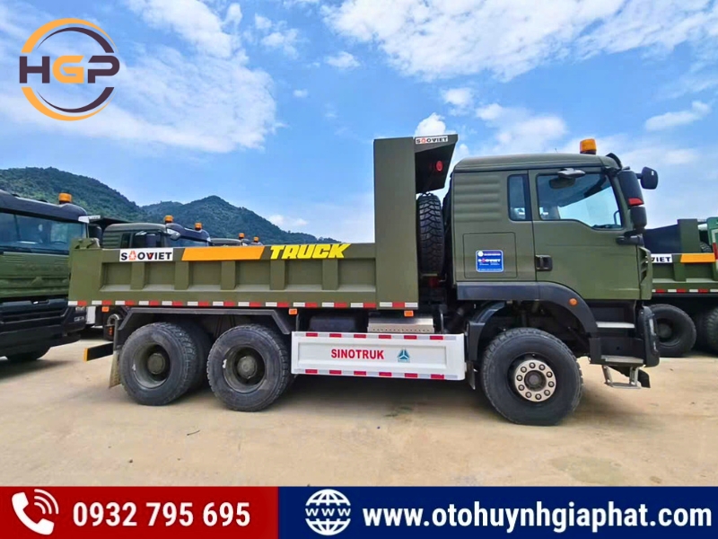 Phân phối toàn quốc - Xe tải ben 3 chân Howo TX400 thùng vuông