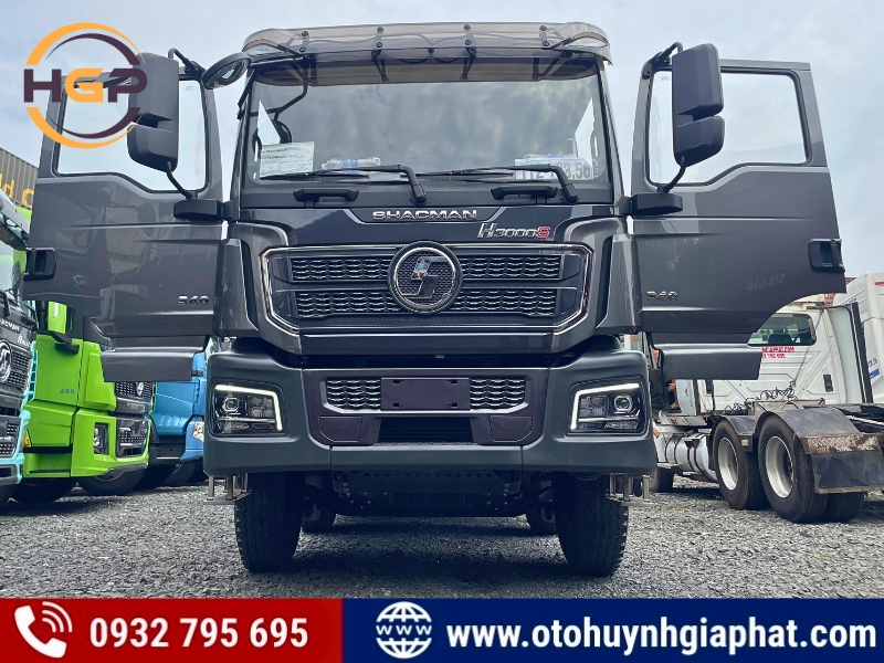 Mặt trước xe tải ben Shacman H3000S Weichai 340HP mới