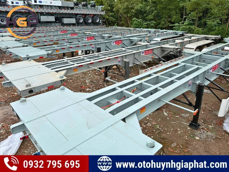 Phân phối toàn quốc - Rơ mooc xương 3 trục 45 feet Kaile tải 32 tấn