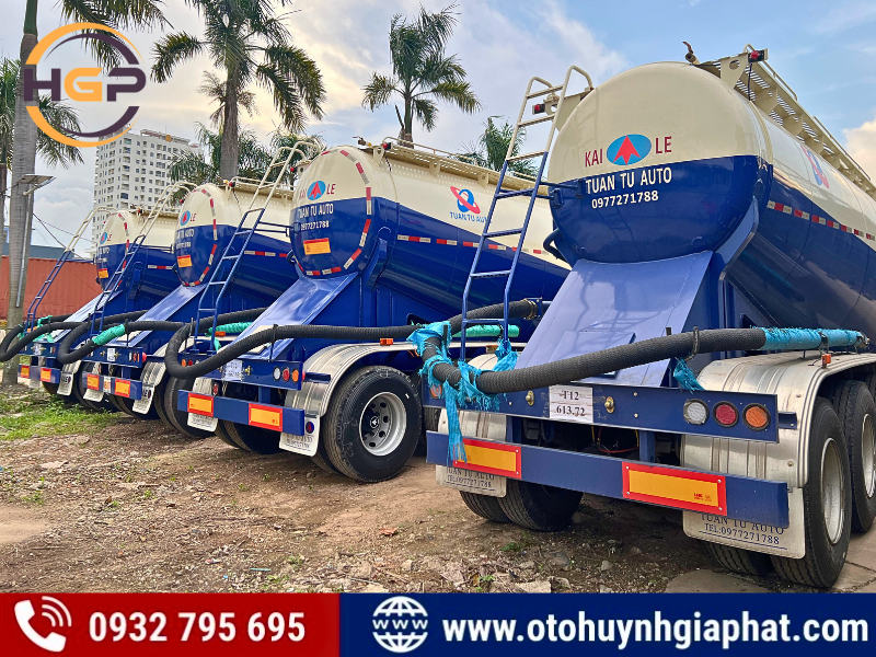 Mặt sau của mooc bồn Kaile 36 khối mới