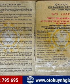 Sổ đăng kiểm của xe đầu kéo Mỹ International đời 2012 cũ