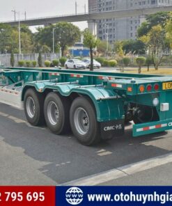 Rơ mooc xương 3 trục 45 feet Cimc Dongguan siêu cứng cáp
