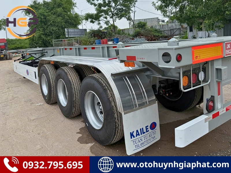 Bán mooc xương 45 feet Kaile lốp 12R22.5 tải 32.9 tấn