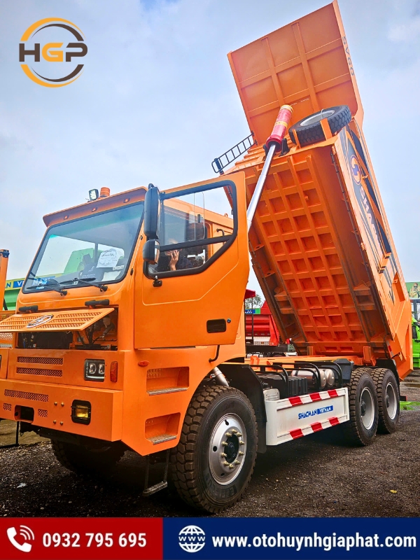 Phân phối - Xe ben Shacman cabin đầu lệch 385HP động cơ Cummins