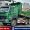 Sẵn hàng - Xe tải ben Howo cabin V7G 380HP thùng vuông 3 chân