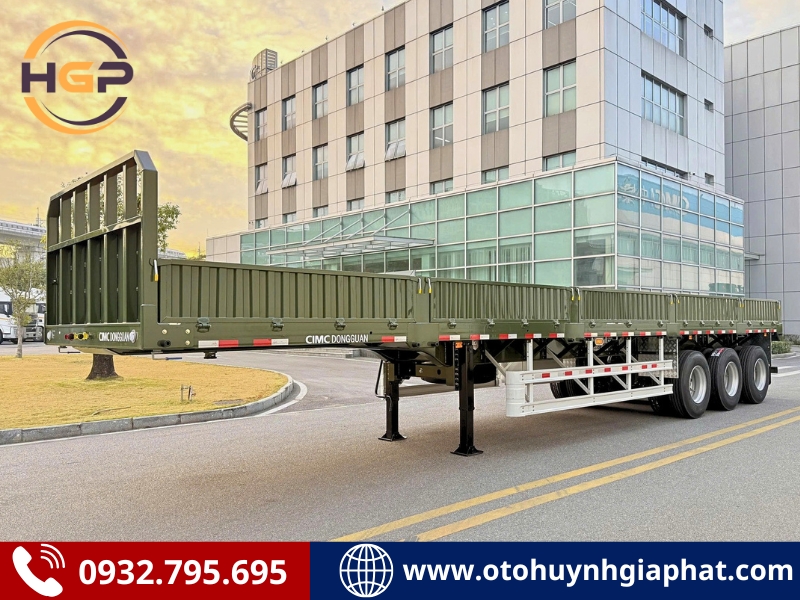 Sơ mi rơ mooc sàn lửng CIMC DONGGUAN | sàn lửng mở bửng 2 chức năng