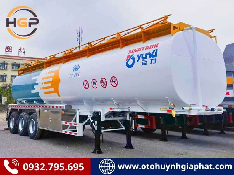 Sơ mi rơ mooc bồn xi téc Sinotruk Yunli chở xăng