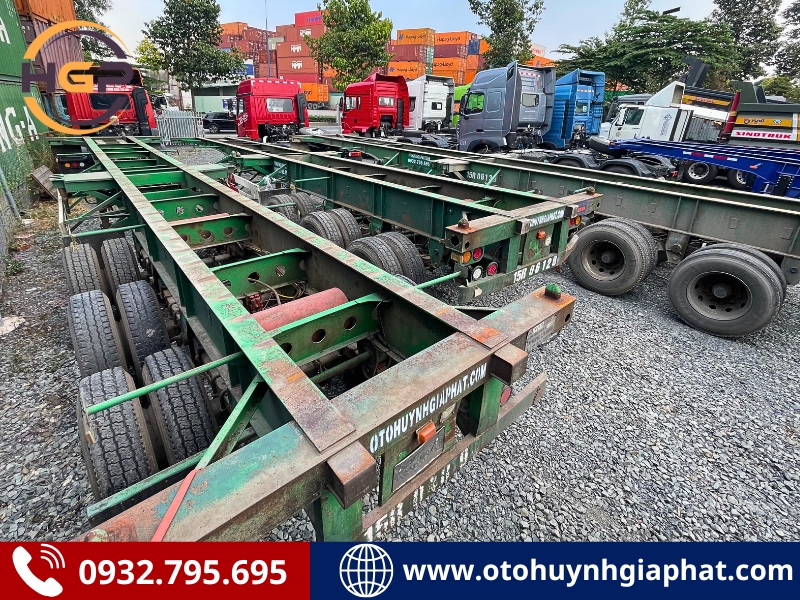 Đơn hàng 4 chiếc mooc xương Cimc 3 trục 40 feet 2014 cũ