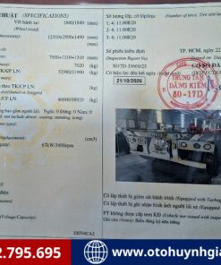 Sổ đăng kiểm của rơ mooc sàn Asean cũ