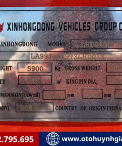 Thông số của mooc cổ cò Xinhongdong Patec 45F