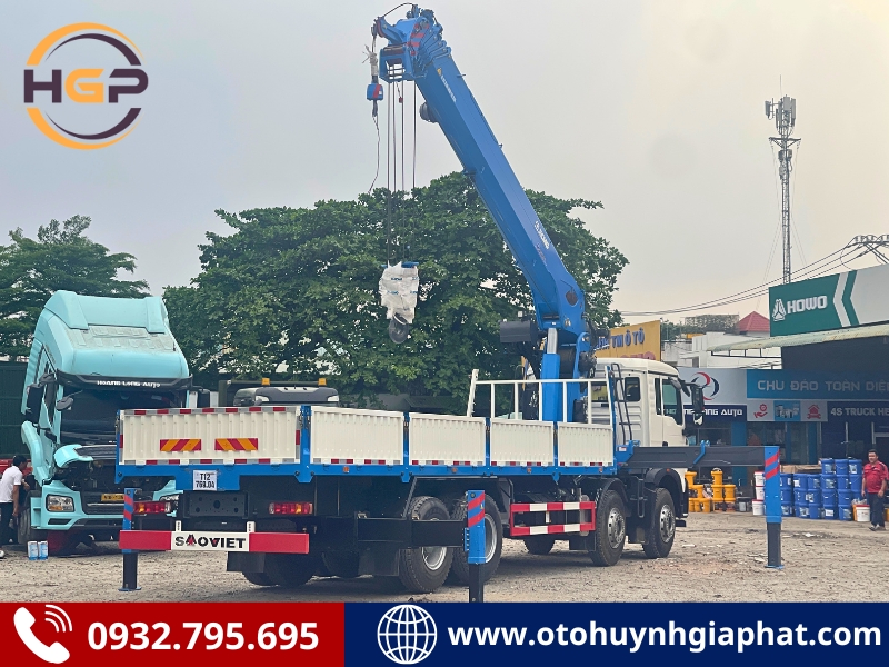 Xe tải gắn cẩu Howo - Cabin TX350 - Tay cẩu XCMG