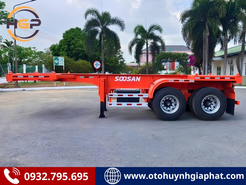 Giá bán của mooc xương 2 dí 20 feet Soosan