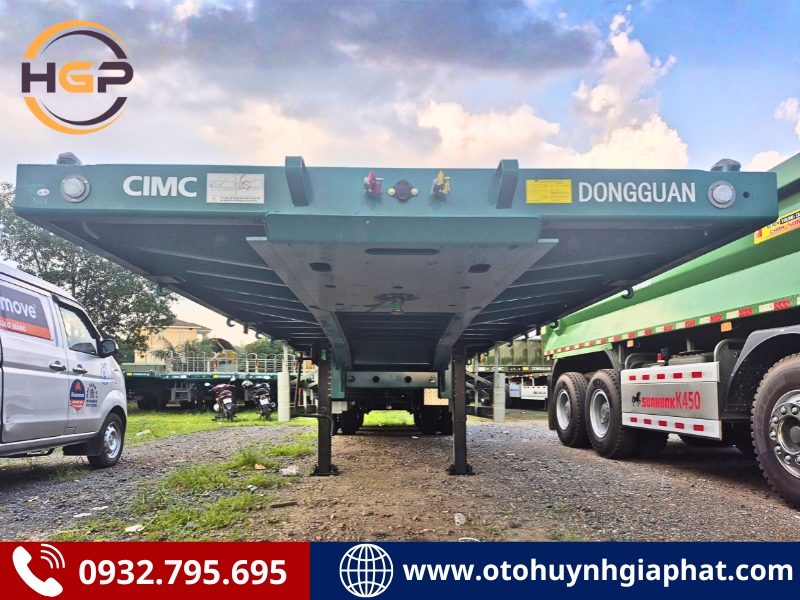 Khung gầm của mooc sàn CIMC DONGGUAN 3 trục 45F