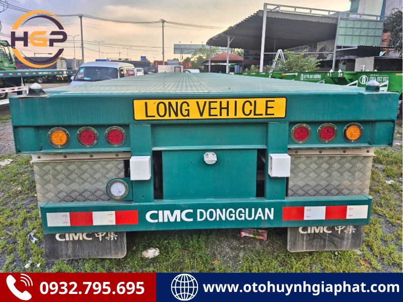 Mặt sau của mooc sàn CIMC DONGGUAN 3 trục 45F