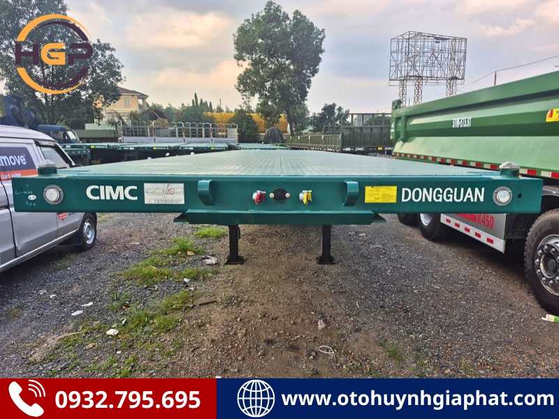 Mặt trước của mooc sàn CIMC DONGGUAN 3 trục 45F