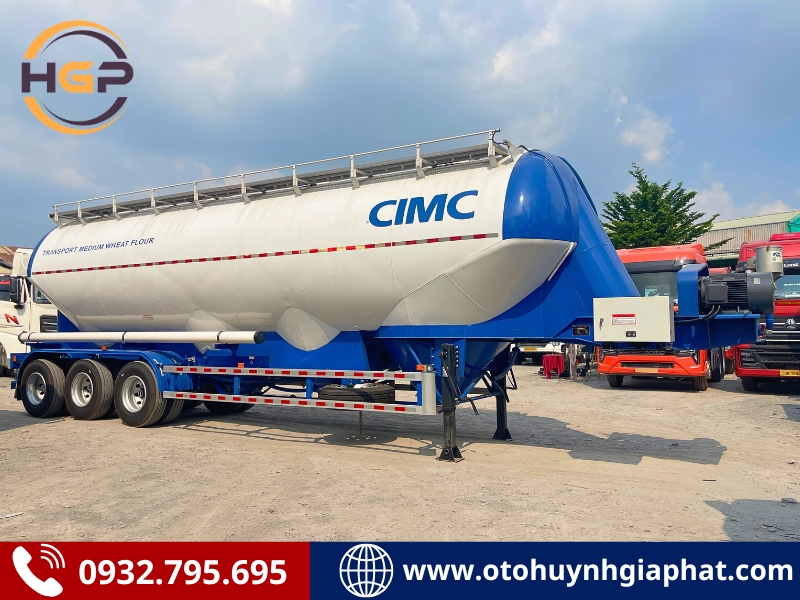 Hàng sẵn - Rơ mooc bồn chở bột mì CIMC Patec 46m3