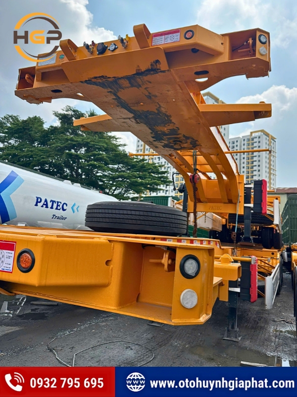 Sơ mi rơ mooc cổ cò 45 feet Cimc Patec tải 32.85 tấn