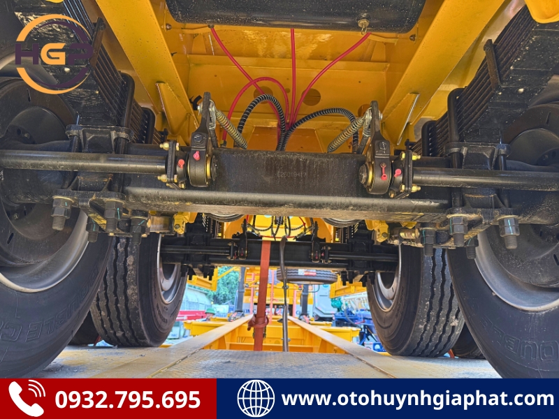 Hệ thống treo của mooc xương Cimc Huajun 2 dí 40 feet mới
